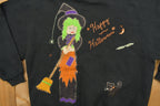 Vintage 1990s Witch Printed Graphic Crewneck Sweatshirt