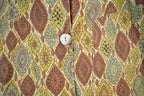 Vintage 1960s Floral Art Cute Trench Coat Women's S-M