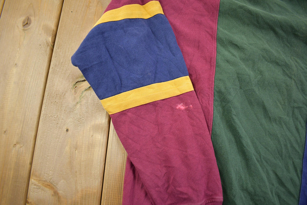 Vintage 1990s American Eagle Striped Rugby Shirt - Large