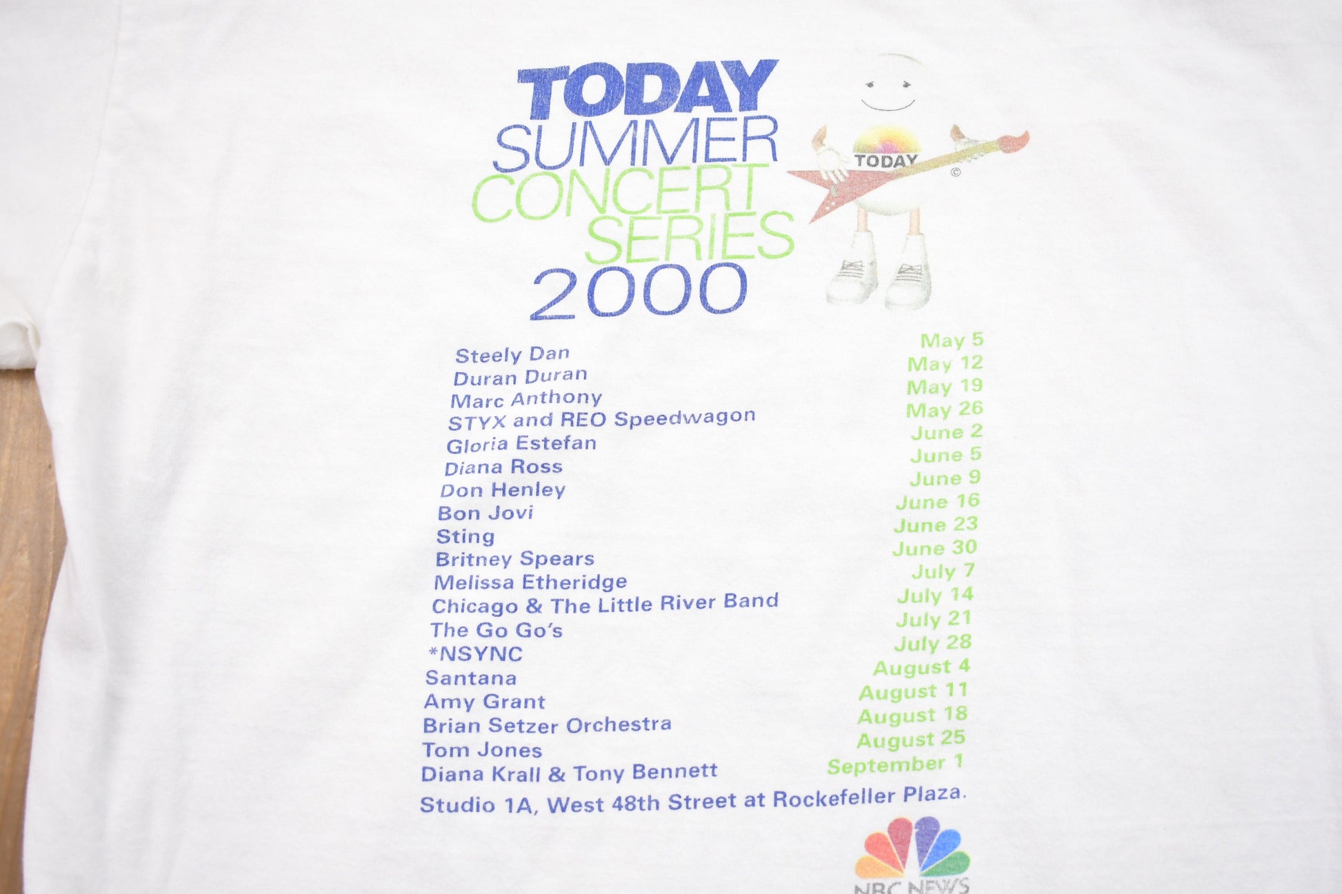 Vintage 2000s NBC Today Summer Concert Series Graphic T-Shirt