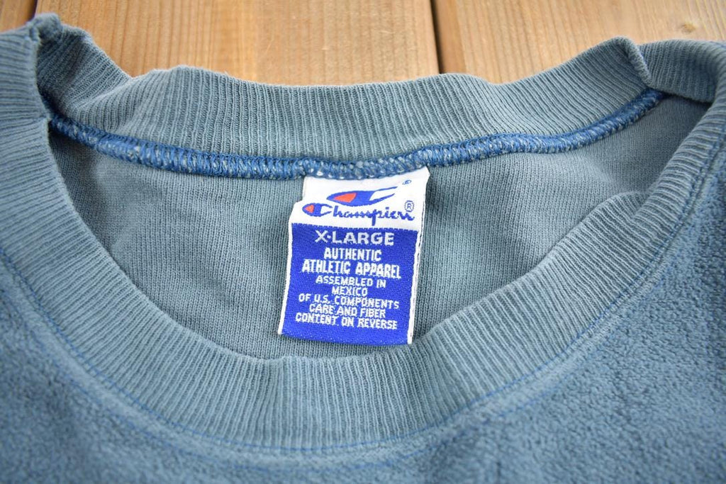 Vintage 1990s Champion Reverse Weave Embroidered Crewneck Sweatshirt Made In USA