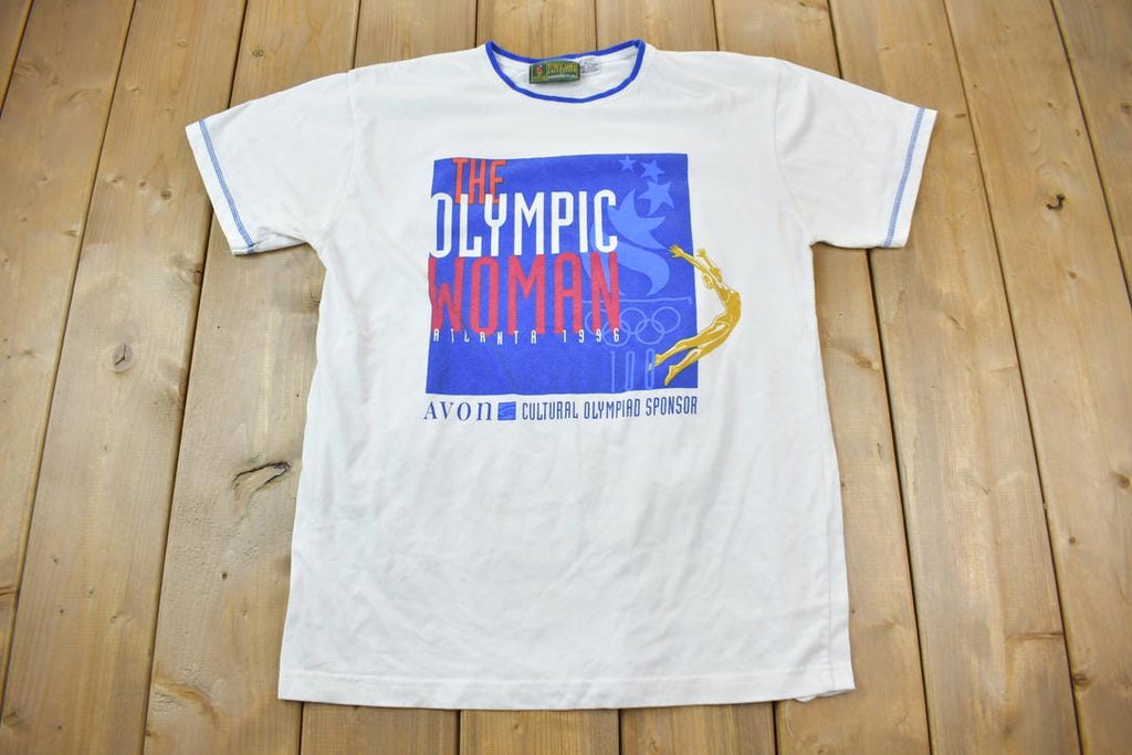 Vintage 1996 The Olympic Woman Atlanta Olympics Graphic T Shirt