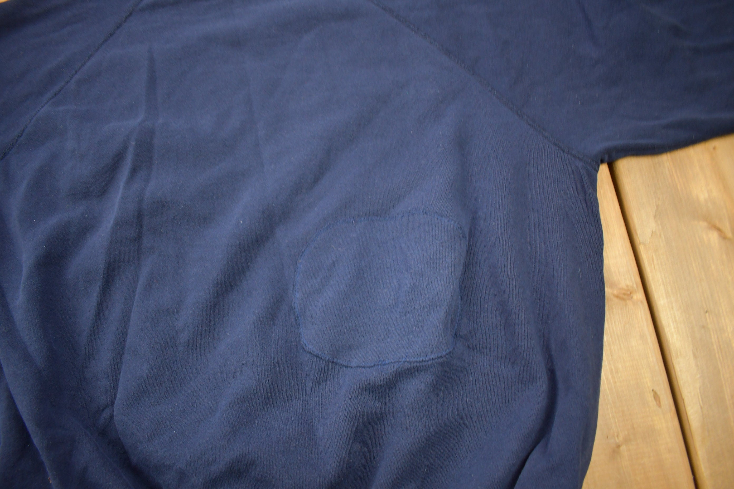 Vintage 1980s Tultex Blue Blank Raglan Crewneck Sweatshirt