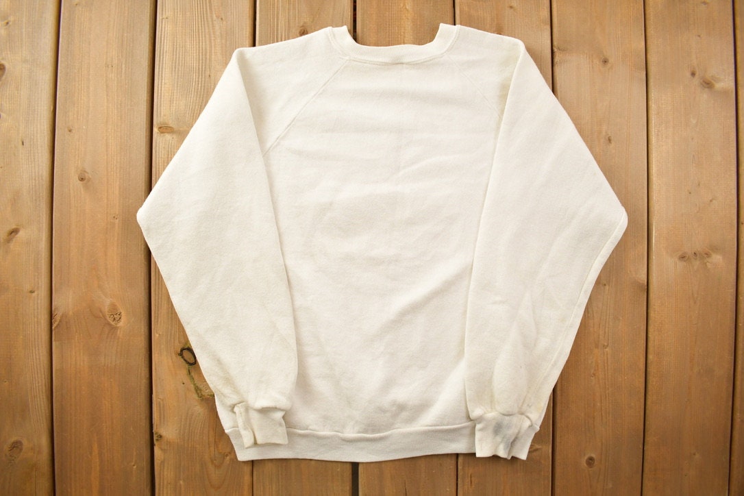 Vintage 1990s 'I Qualified For Raw Bits Oat Hulls And Wheat Chaff' Crewneck Sweatshirt