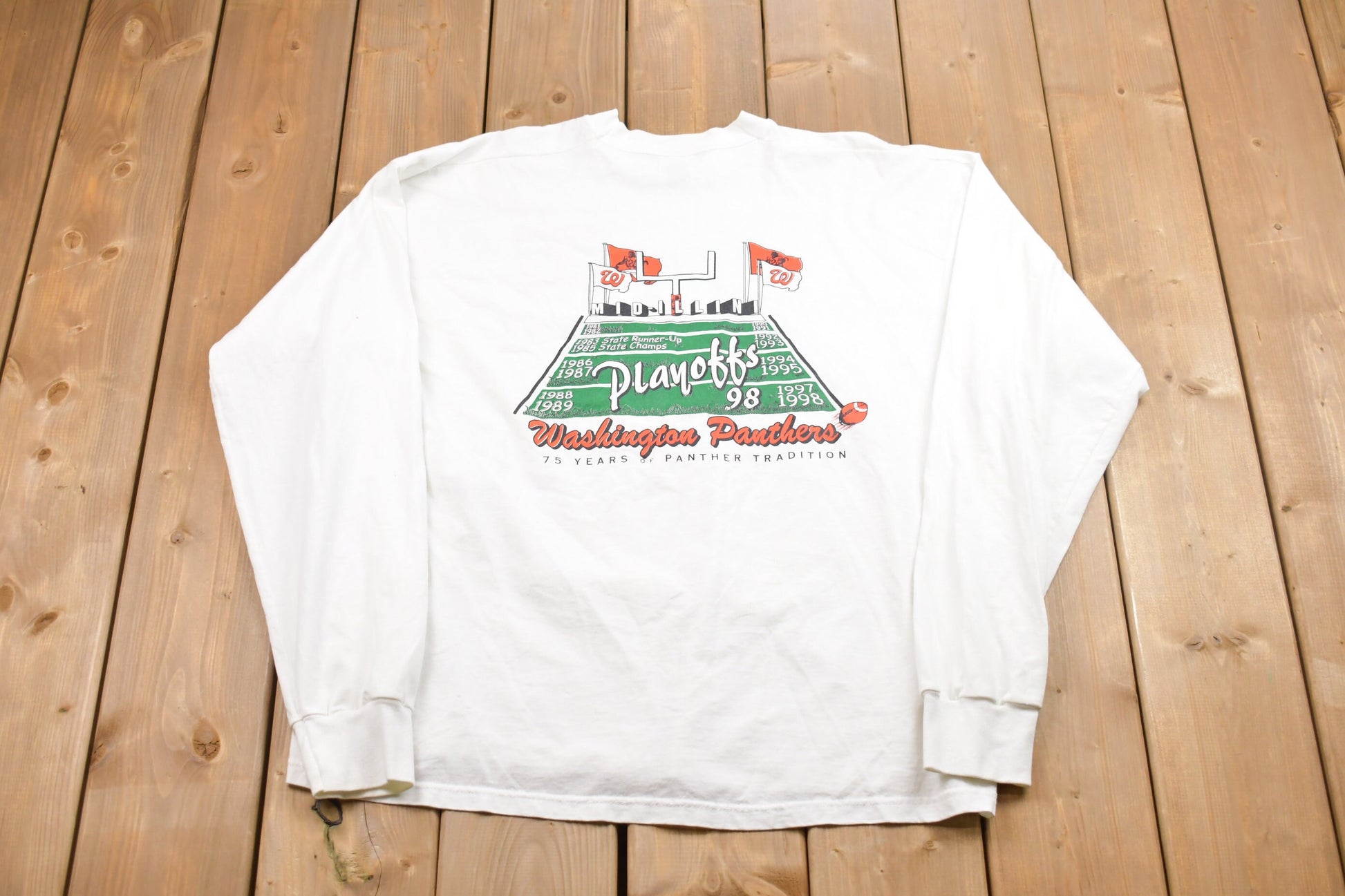 Vintage 1998 Washington University Playoff Football Long sleeve Shirt