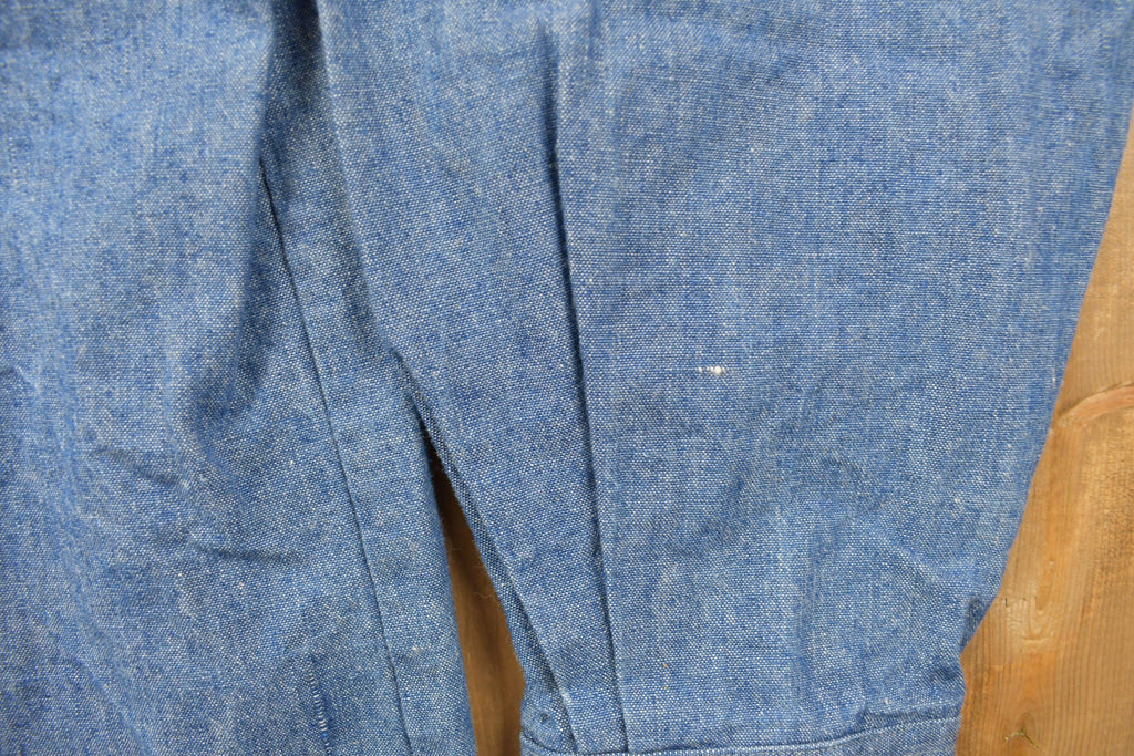 Vintage 1990s Blue Button Up Shirt With Lapels