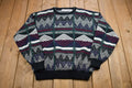 Vintage 1990s Michael Gerald Abstract Knitted Sweater