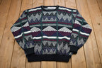 Vintage 1990s Michael Gerald Abstract Knitted Sweater