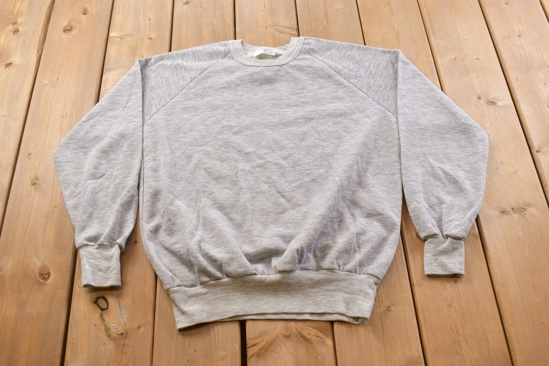 Vintage 1990s Pat Blank Grey Crewneck Sweatshirt