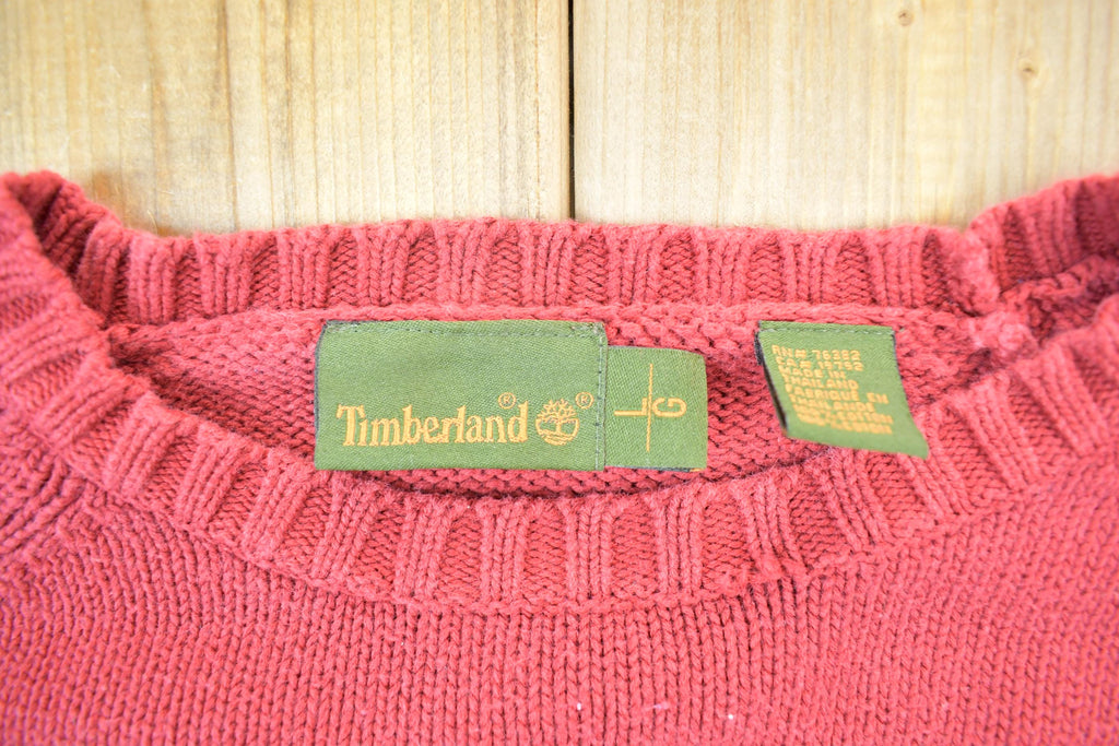 Vintage 1990s Timberland Heavy Cotton Mini Logo Knit Crewneck Sweater