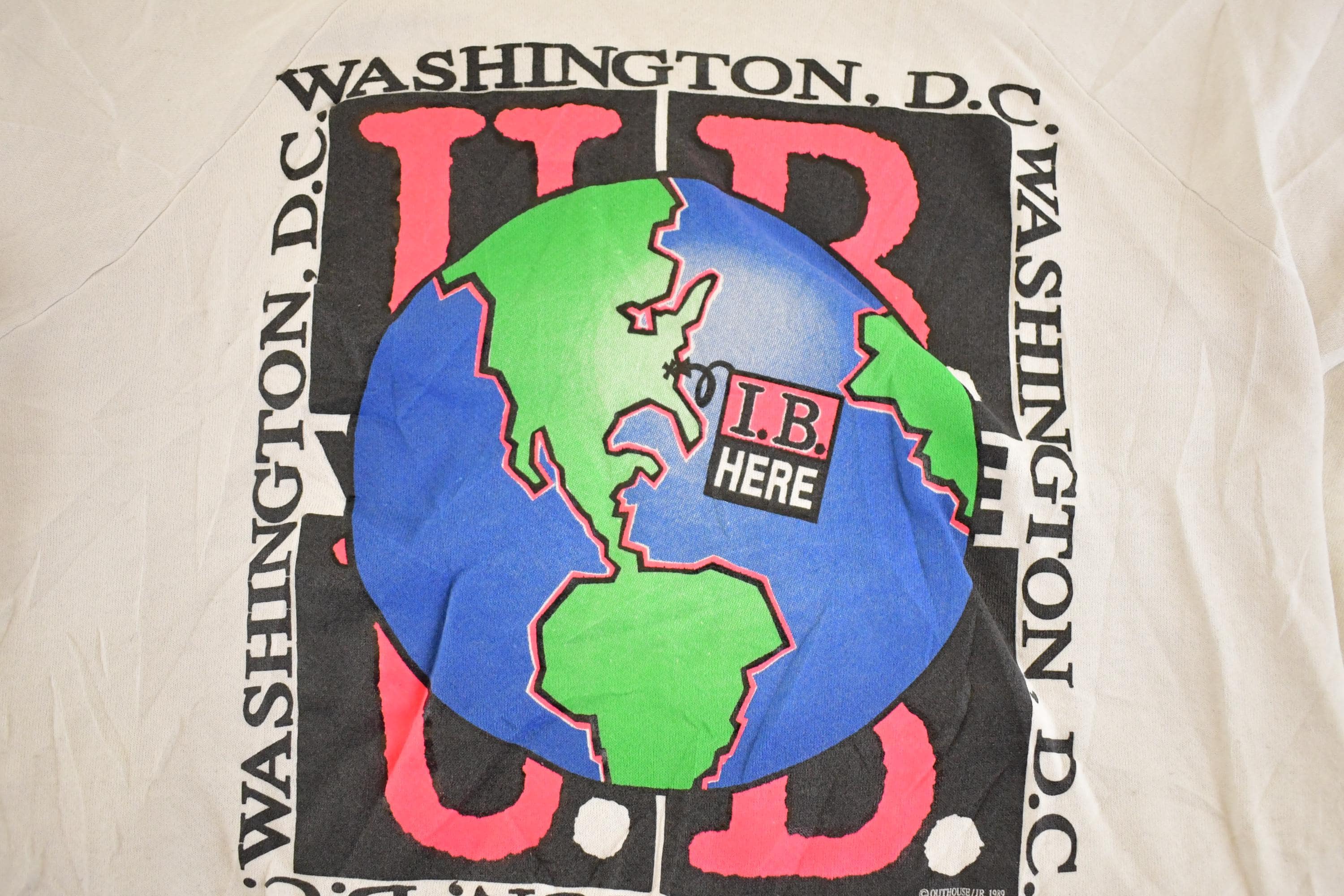 Vintage 1989 Washington DC IB Here Souvenir Crewneck Sweatshirt Men's M /