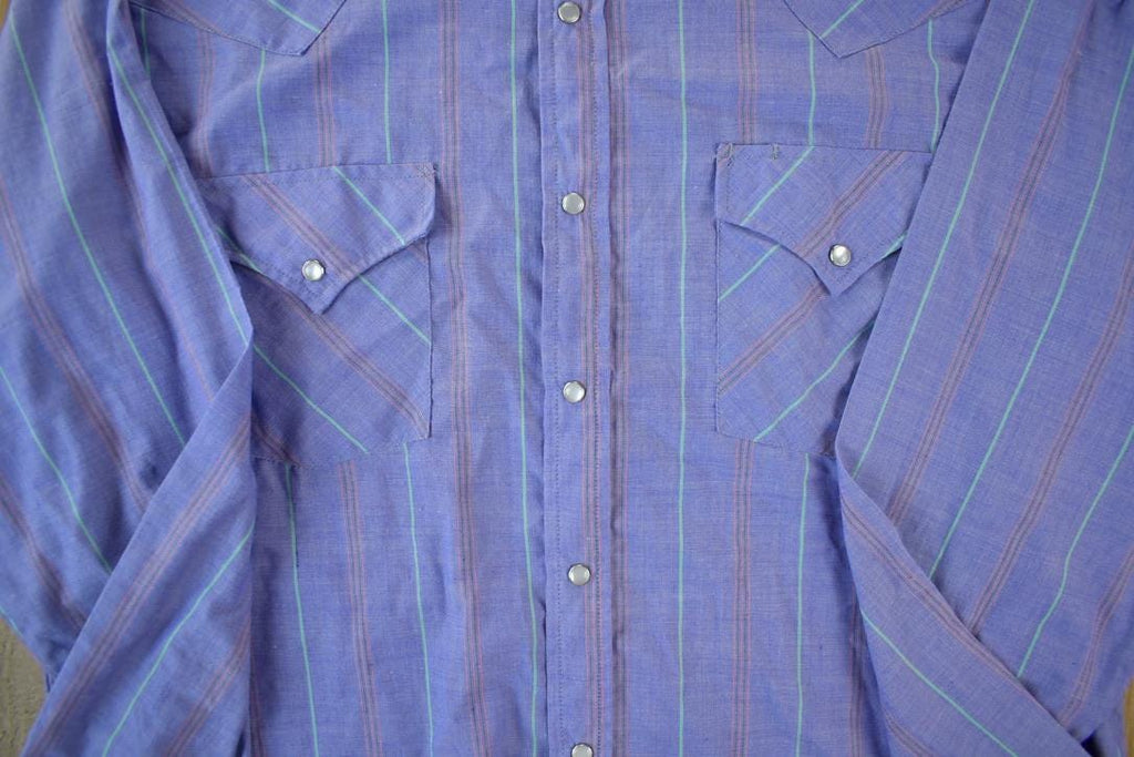 Vintage 1990s Ely Gentleman Stripe Western Shirt  Casual Wear