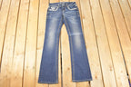 Vintage Deadstock Y2K Grace In LA Bedazzled Bootcut Low Rise Jeans Women's Size 26 x 32