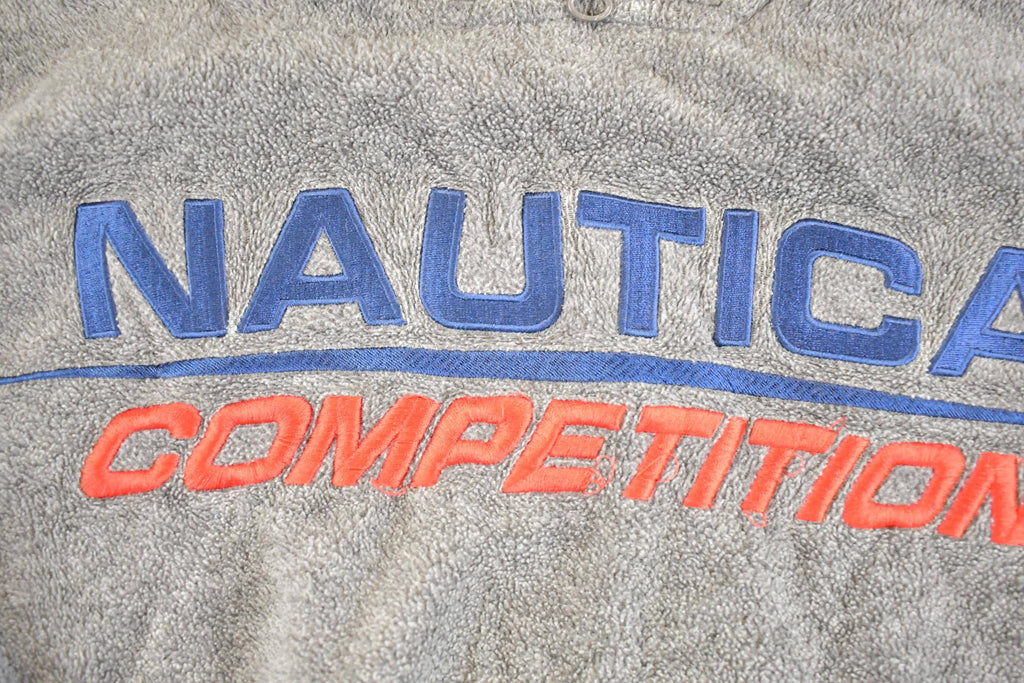 Vintage 1990s Nautica Competition Fleece Sweater Men's M / Outdoorsman / 90s Outdoorsman Sweater / Fleece Hiking Zip up