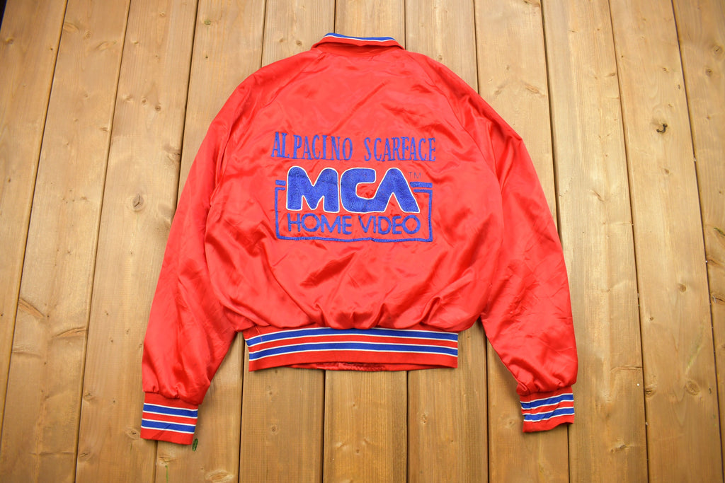 Vintage 1983 Scarface Movie Satin Promo Jacket Al Pacino MCA Home Video