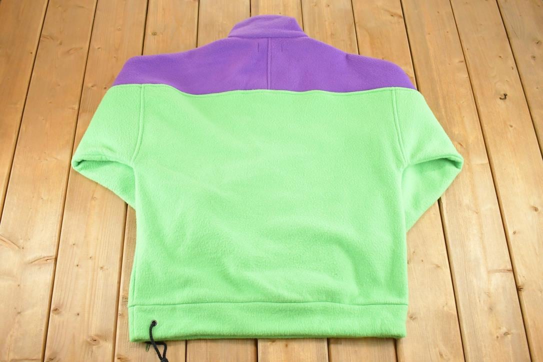 Vintage 1980s Eaton North Country Fleece Quarter Zip Sweater Men's M