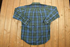 Vintage 1990s Nautica Plaid Button Up Shirt