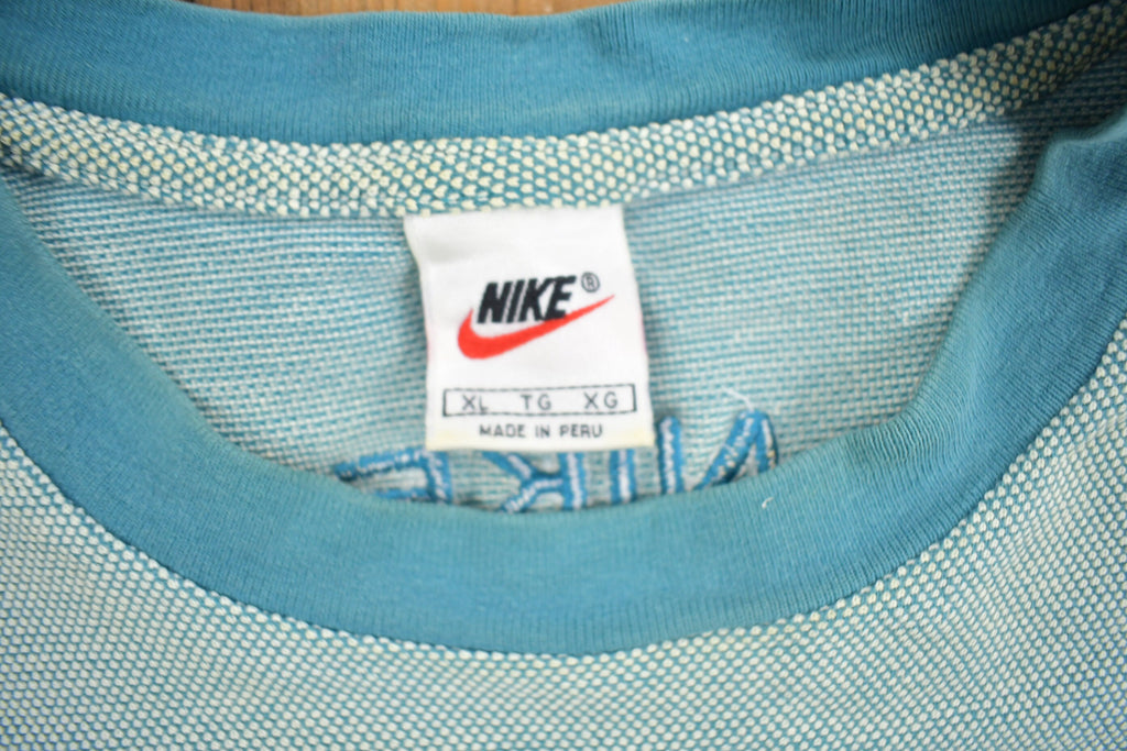Vintage 1990s Nike Mini Swoosh Heavy Weight Turbo Green T-Shirt