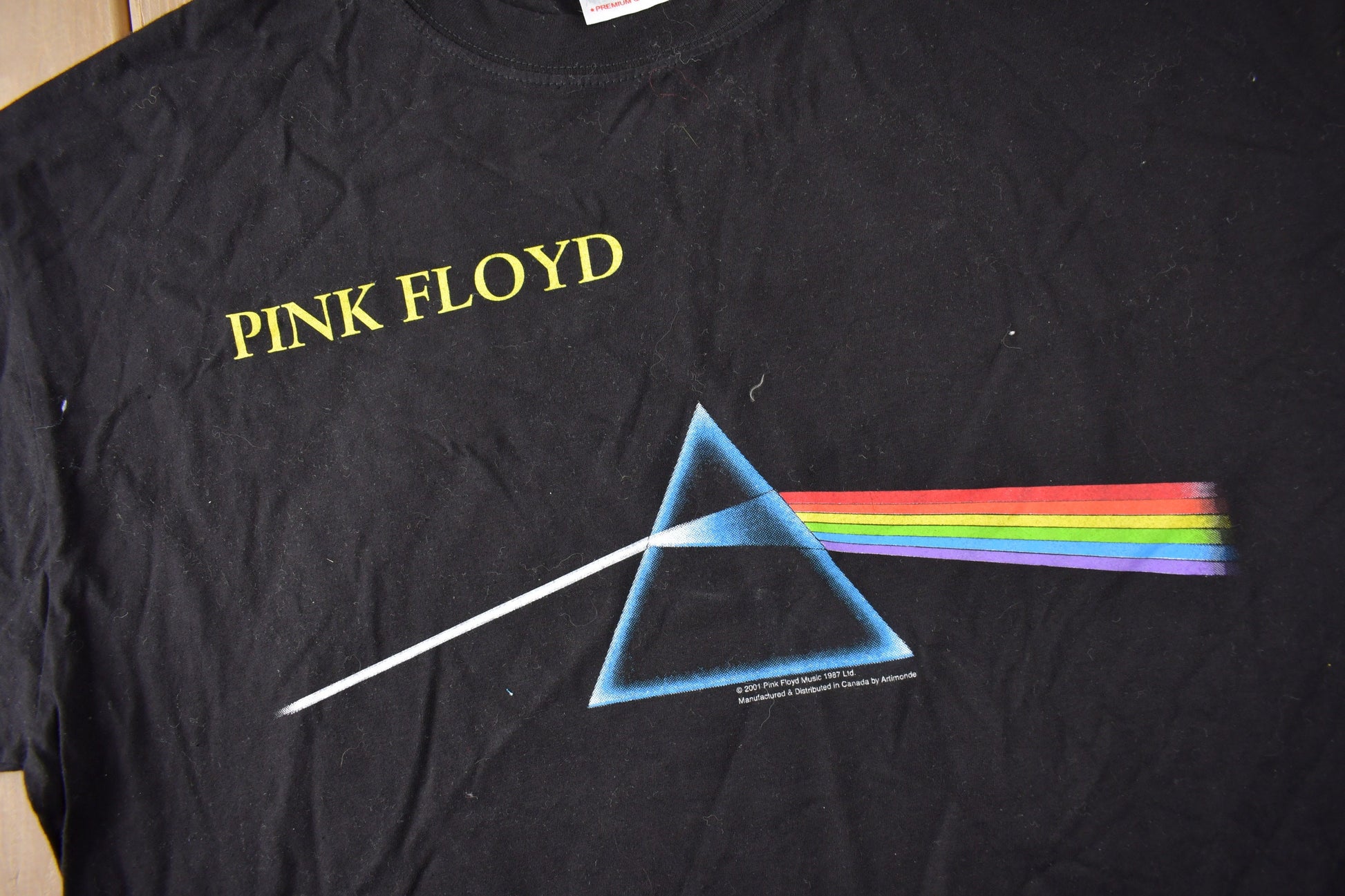 Vintage 2001 Pink Floyd Dark Side Of The Moon Graphic Band T-Shirt Size XL