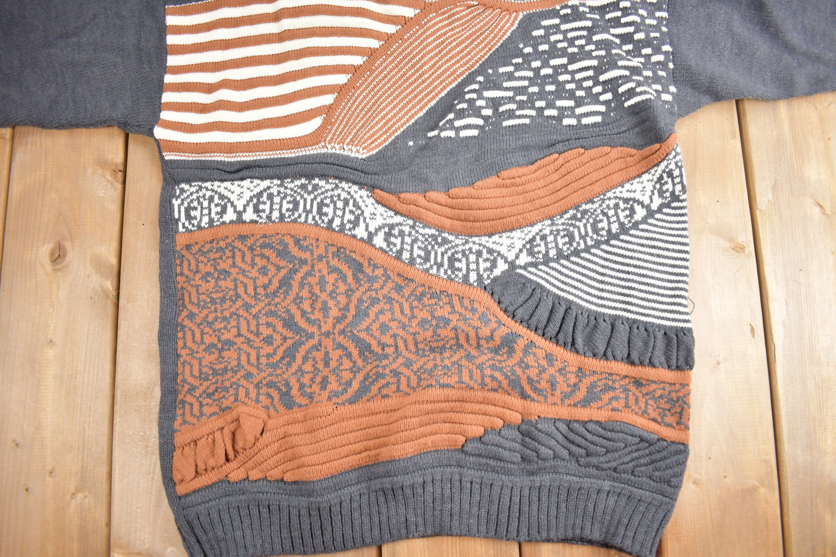 Vintage 1990s Joyce Textured Knit Crewneck Sweater