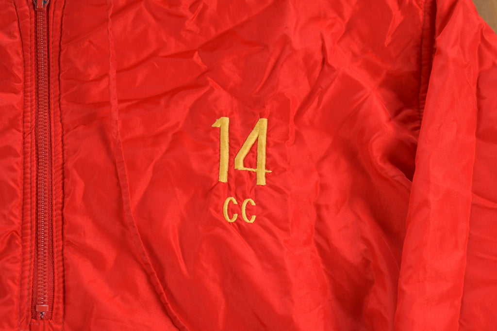 Vintage 1980s Hooded Half Zip Windbreaker Jacket