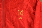 Vintage 1980s Hooded Half Zip Windbreaker Jacket