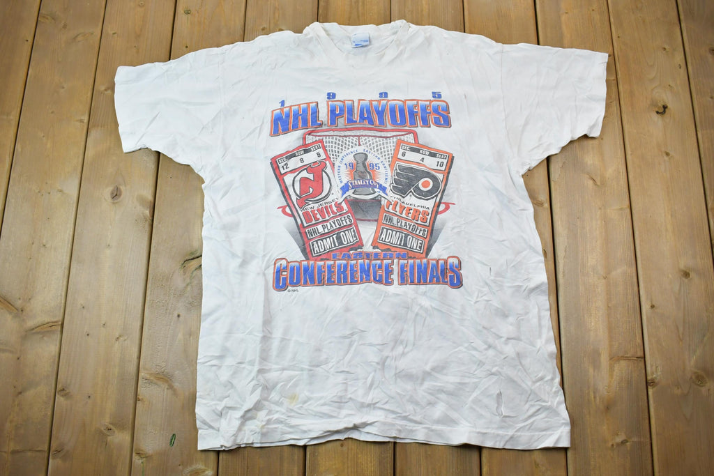 Vintage 1995 NHL Playoffs Eastern Conference Graphic T-Shirt