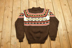 Vintage 1980s Knit Mock Neck Sweater