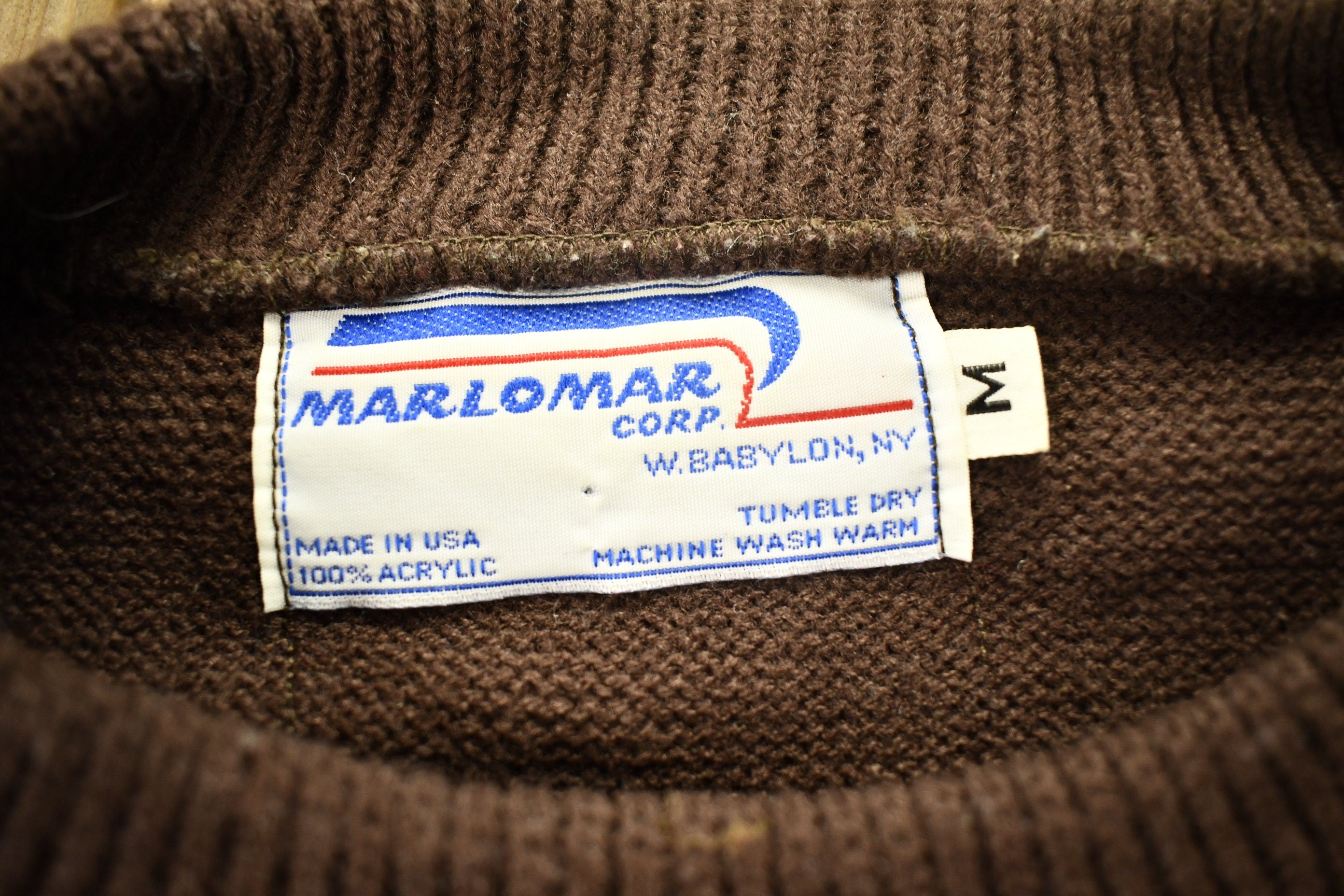 Vintage 1970s College Of St Francis Knitted Crewneck Sweater