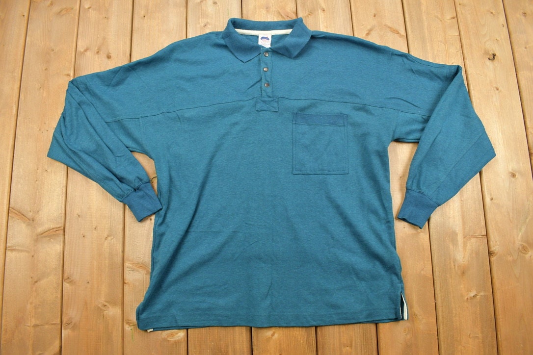 Vintage 1990s Color Block Rugby Sweatshirt