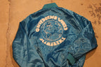 Vintage 1980s Children's World Ministry Snap Button Satin Bomber Jacket