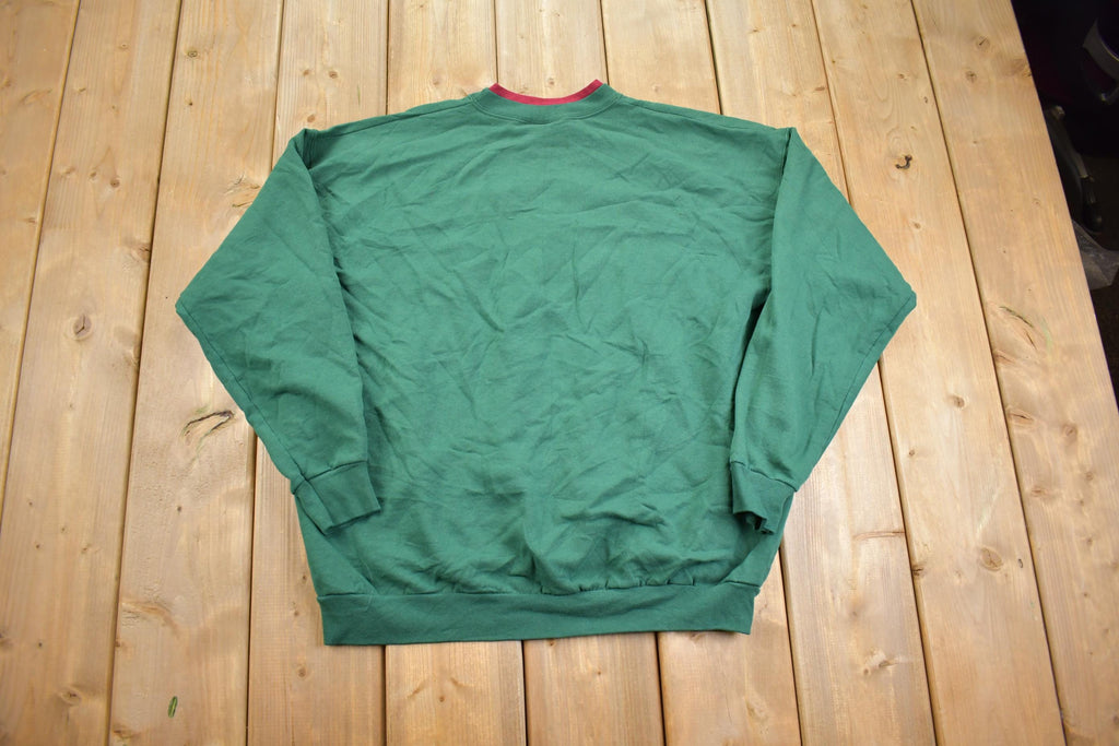 Vintage 1990s Cute Grandma Style Crewneck Christmas Sweater Made In USA