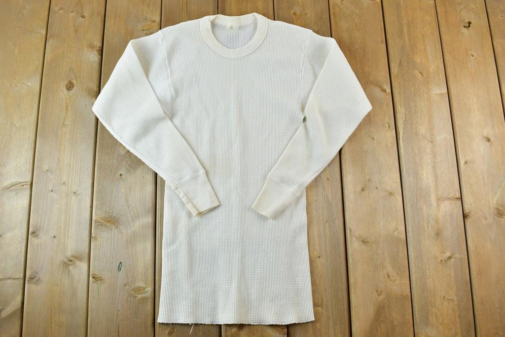 Vintage 1990s Hand Tex Waffle Knit Crewneck Sweater