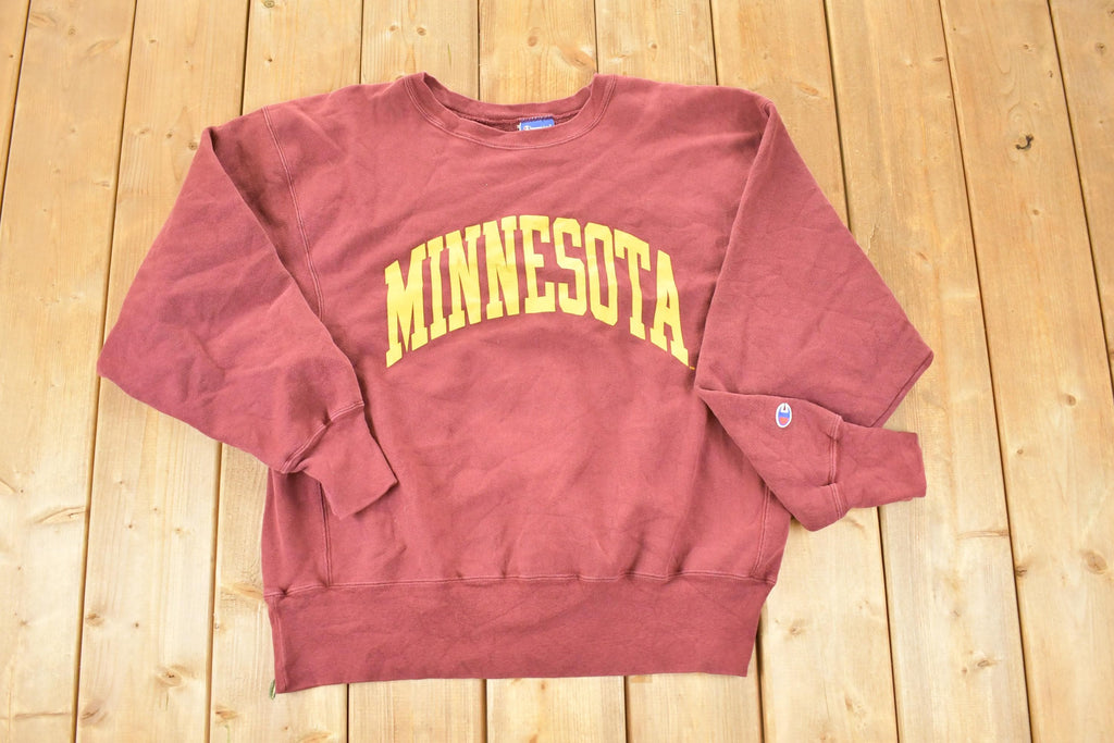 Vintage 1990s Minnesota Champion Reverse Weave Crewneck Sweatshirt Men's L / Heavyweight / 90s Champion