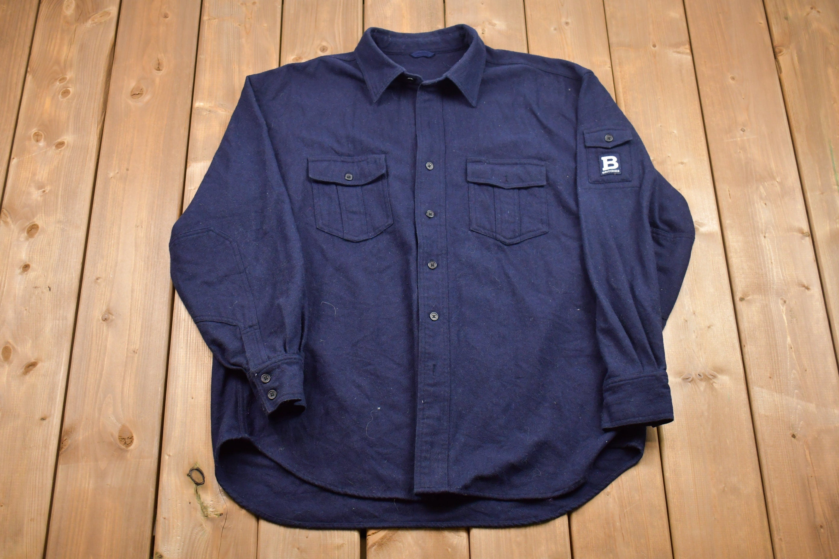 Vintage 1990s Britches Arm Patch Button Up Shirt