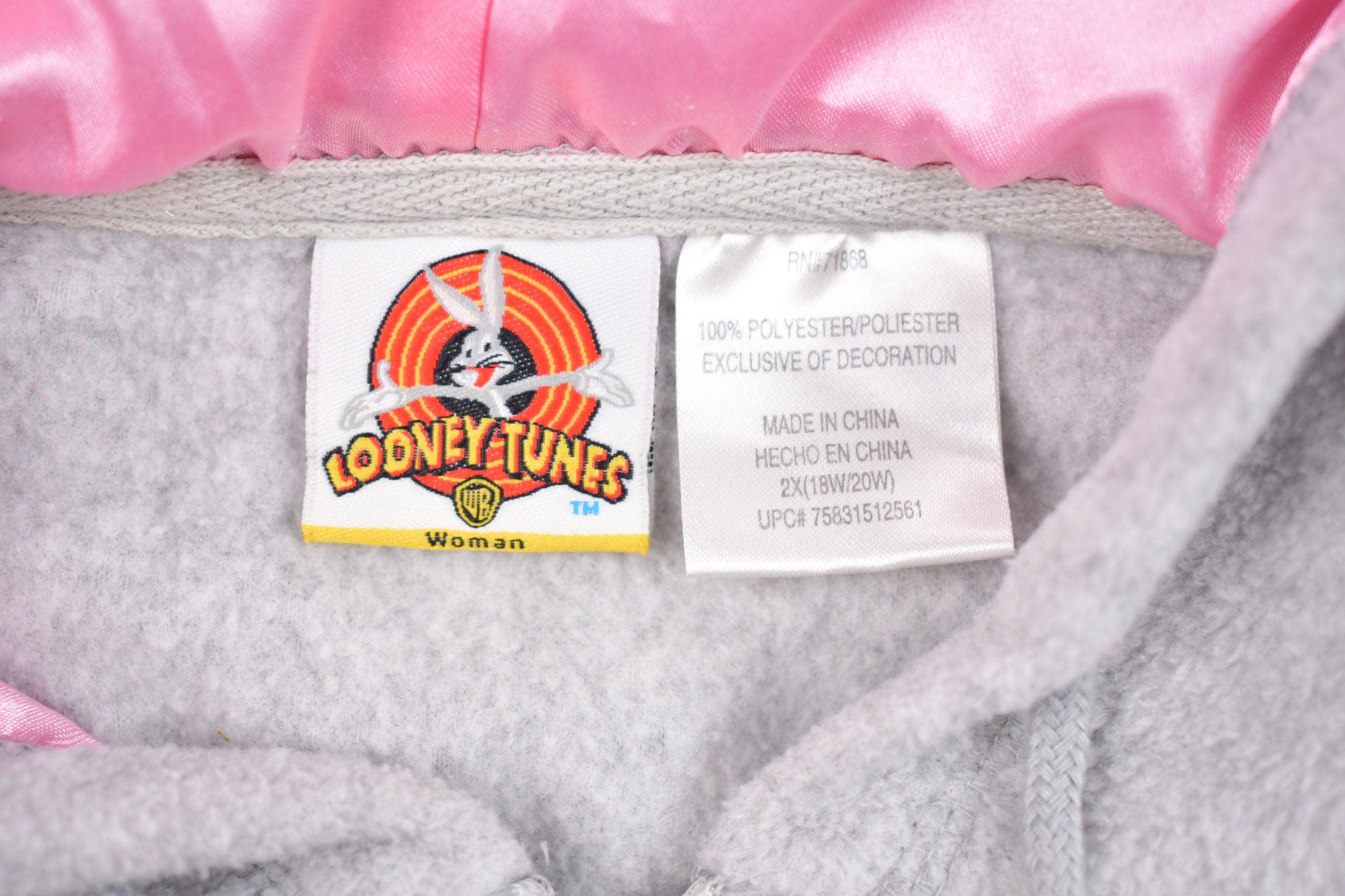 Vintage 1990s Looney Tunes Tweety Bird Fleece Graphic Hoodie
