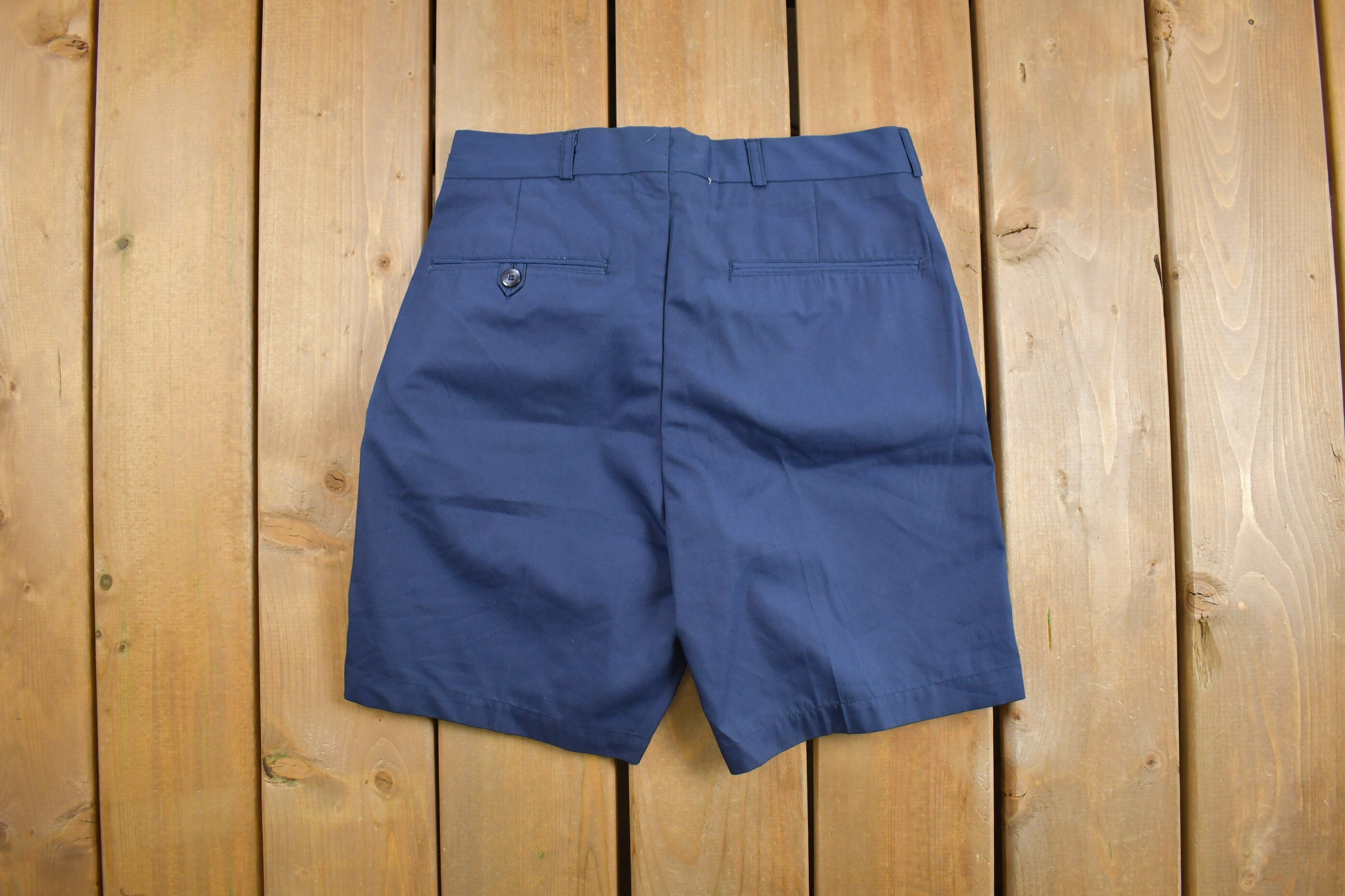 Deadstock Vintage 1980s Astra Workwear Pleated Shorts 29 x 6.5
