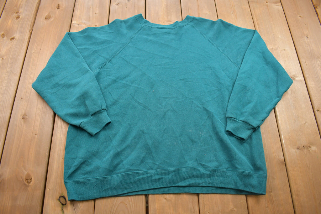 Vintage 1980s Hanes Blank Raglan Crewneck Sweatshirt
