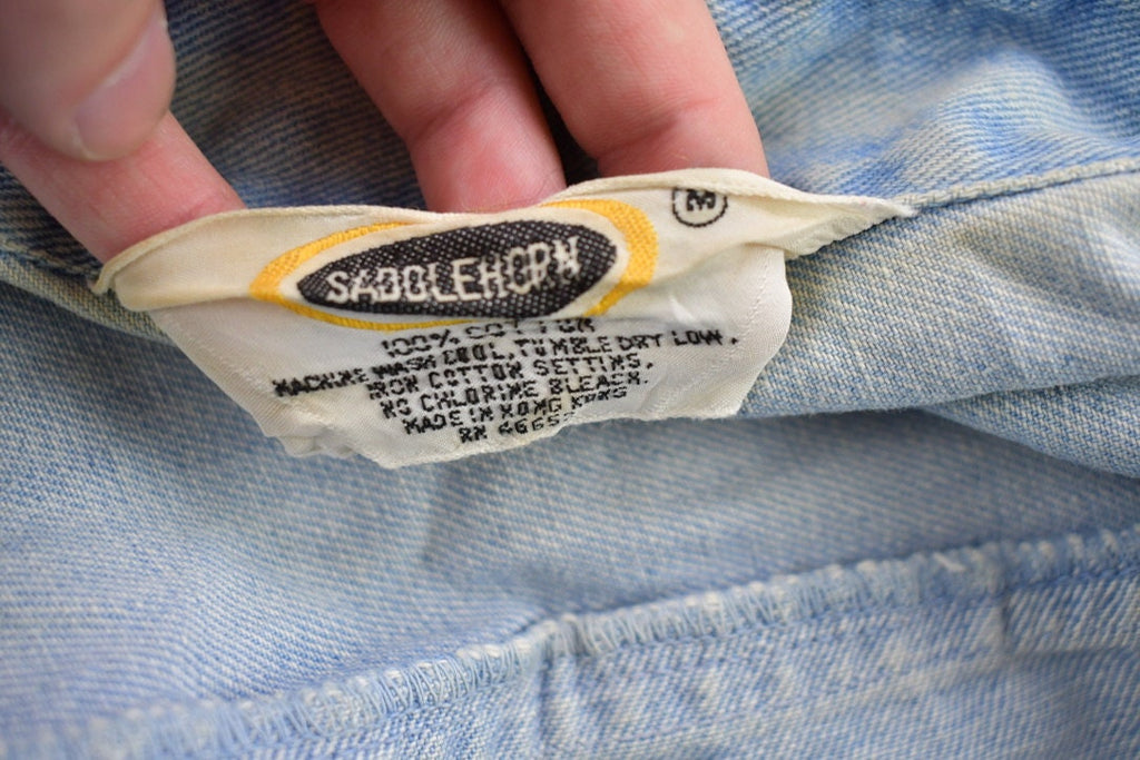 Vintage 1990s Saddlehorn Jean Button Up Shirt