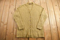 Vintage 1990s Cable knit Knitted Cardigan Sweater