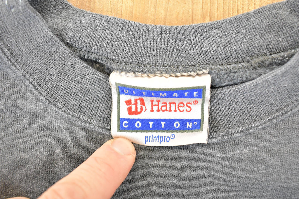Vintage 1990s Ultimate Hanes Cotton Heavyweight Blank Print Pro Crewneck Sweatshirt Men's XL