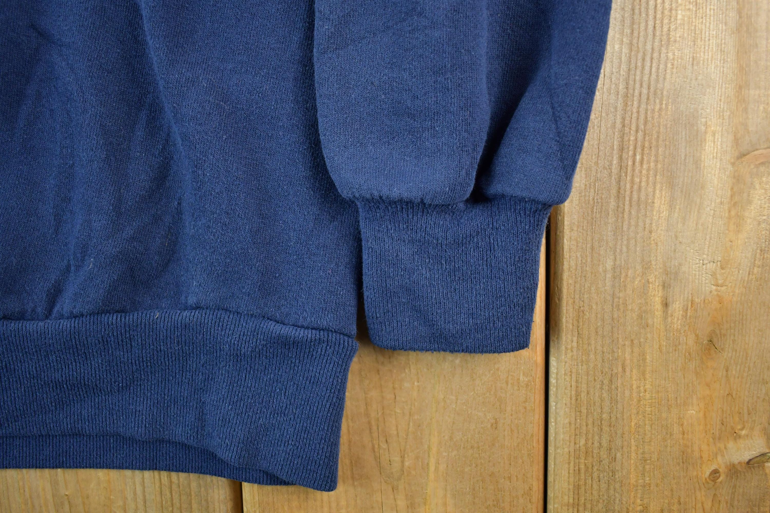 Vintage 1990s Jerzees Blank Blue Crewneck Sweatshirt Men's 2XL