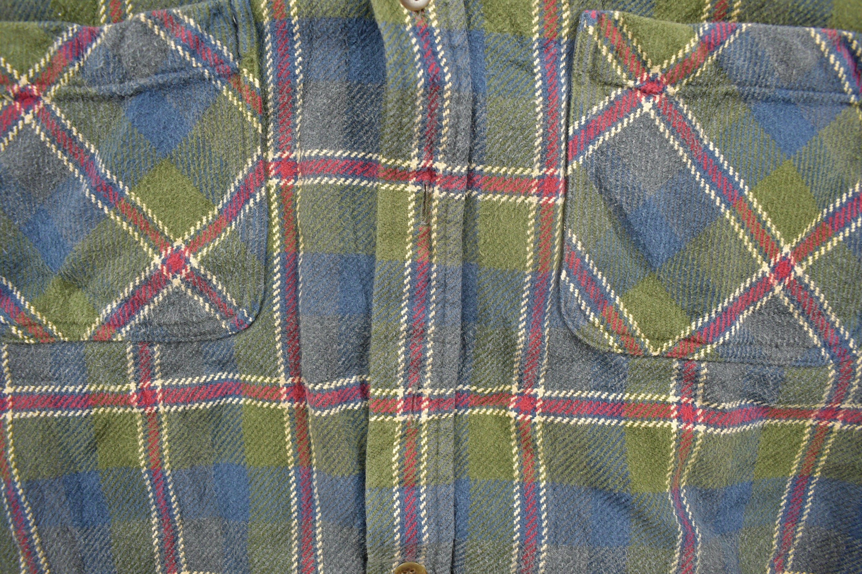Vintage 1990s St Johns Bay Plaid Flannel Button Up Shirt