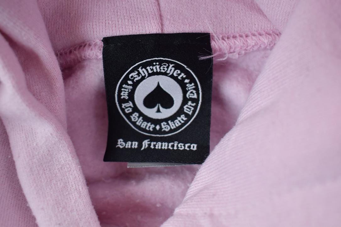 Vintage 1990s Thrasher Roses Skateboarding Graphic Hoodie