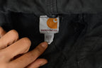 Vintage 1990s Carhartt Distressed Canvas Hooded Jacket Men's Large Tall