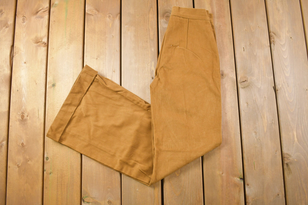 Vintage 1970s Wool Bell Bottom Pants Size 24 x 31
