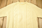 Vintage 1980s The Cod Jigger 3D Cable Knit Crewneck Sweater