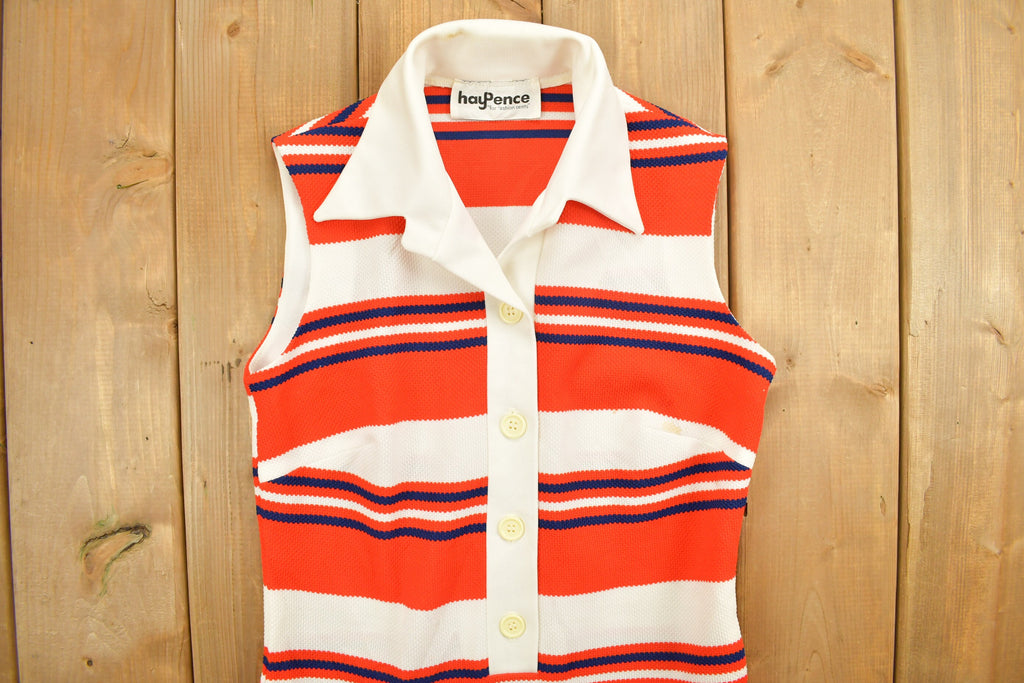 Vintage 1980s Women's Striped Dress