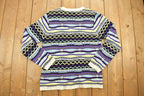 Vintage 1990s Knitted Stripy Cardigan