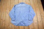 Vintage 1990s Noahs Arc Embroidered Denim Button Up Shirt